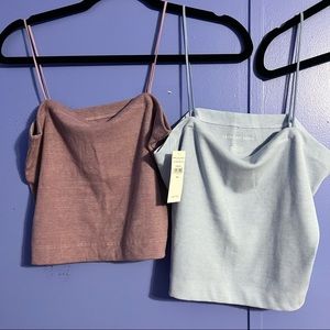 Brand new! Set of 2 American Eagle crop tanks L